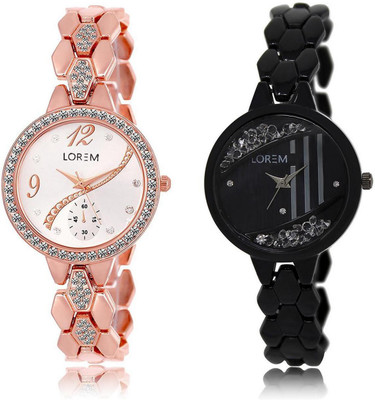 LOREM LR215-221 Stylish Black & Silver Round Girl's Metal Bracelet Watch - For Women
LOREM LR215-221 Stylish Black & Silver Round Girl's Metal Bracelet Watch - For Women