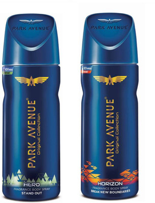 Park Avenue Hero Stand Out and Horizon Break New Boundaries Original Collection Body Spray 150ML Each (Pack of 2) Deodorant Spray - For Men & Women(300 ml, Pack of 2)
Park Avenue Hero Stand Out and Horizon Break New Boundaries Original Collection Body Spray 150ML Each (Pack of 2) Deodorant Spray - For Men & Women(300 ml, Pack of 2)