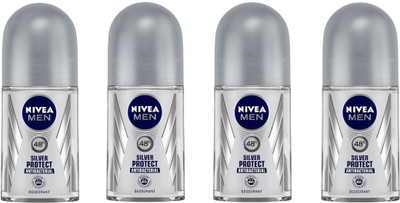 Nivea Men Silver Protect Deodorant Roll-On 50ML Each (Pack of 4) Deodorant Roll-on - For Men(200 ml, Pack of 4)
Nivea Men Silver Protect Deodorant Roll-On 50ML Each (Pack of 4) Deodorant Roll-on - For Men(200 ml, Pack of 4)