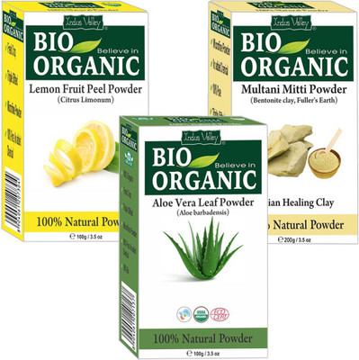 Indus Valley Bio Organic Lemon Peel Powder, Multani Mitti & Aloevera Powder Combo-Set of 3(300 g)
Indus Valley Bio Organic Lemon Peel Powder, Multani Mitti & Aloevera Powder Combo-Set of 3(300 g)