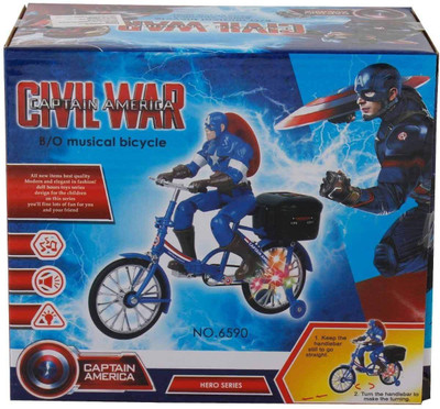 Toyswala Captain america civil war musical bicycle(Blue)