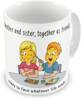 Indigifts Gift for Raksha Bandhan Rakhi Gifts for Brother Sister on Bhaidooj Birthday Anniversary (IDSRAF16186) Ceramic Mug(330 ml), Multicolor;white
Indigifts Gift for Raksha Bandhan Rakhi Gifts for Brother Sister on Bhaidooj Birthday Anniversary (IDSRAF16186) Ceramic Mug(330 ml), Multicolor;white