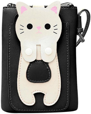 SB Girls Casual Black PU Sling Bag