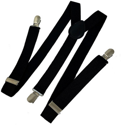 FashMade Y- Back Suspenders for Men, Boys(Black)
