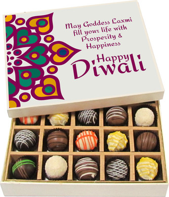 Chocholik Diwali Gifts -May Goddess Laxmi Fill Your Life With Prosperity - Dark, Milk, White Chocolate Truffles - 20pc Truffles(300 g)
Chocholik Diwali Gifts -May Goddess Laxmi Fill Your Life With Prosperity - Dark, Milk, White Chocolate Truffles - 20pc Truffles(300 g)
