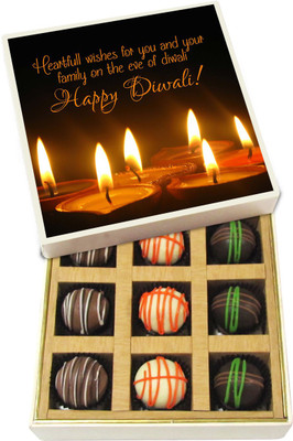 Chocholik Diwali Gifts -Heartful Wishes For You & Your Family On The Eve Of Diwali - Dark, Milk, White Chocolate Truffles - 9pc Truffles(135 g)
Chocholik Diwali Gifts -Heartful Wishes For You & Your Family On The Eve Of Diwali - Dark, Milk, White Chocolate Truffles - 9pc Truffles(135 g)