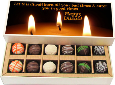 Chocholik Diwali Gifts -Let This Diwali Burn All Your Bad Times - Dark, Milk, White Chocolate Truffles - 12pc Truffles(180 g)
Chocholik Diwali Gifts -Let This Diwali Burn All Your Bad Times - Dark, Milk, White Chocolate Truffles - 12pc Truffles(180 g)