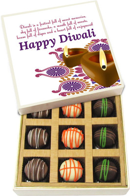 Chocholik Diwali Gifts -Diwali Is A Festival Full Of Sweet Memories, Sky Full Of Fireworks - Dark, Milk, White Chocolate Truffles - 9pc Truffles(135 g)
Chocholik Diwali Gifts -Diwali Is A Festival Full Of Sweet Memories, Sky Full Of Fireworks - Dark, Milk, White Chocolate Truffles - 9pc Truffles(135 g)