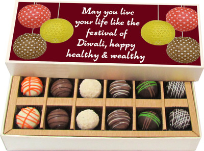 Chocholik Diwali Gifts -May You Live Your Life Like The Festival Of Diwali - Dark, Milk, White Chocolate Truffles - 12pc Truffles(180 g)
Chocholik Diwali Gifts -May You Live Your Life Like The Festival Of Diwali - Dark, Milk, White Chocolate Truffles - 12pc Truffles(180 g)