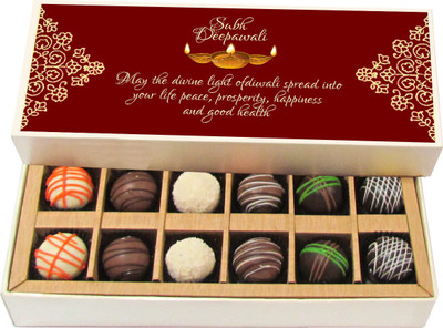 Chocholik Diwali Gifts -May The Divine Light Of Diwali Spread - Dark, Milk, White Chocolate Truffles - 12pc Truffles(180 g)
Chocholik Diwali Gifts -May The Divine Light Of Diwali Spread - Dark, Milk, White Chocolate Truffles - 12pc Truffles(180 g)