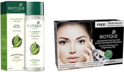 BIOTIQUE BIO Bio Morning Nectar Flawless Skin Lotion, Bio Diamond Facial Kit(Set of 2)
BIOTIQUE BIO Bio Morning Nectar Flawless Skin Lotion, Bio Diamond Facial Kit(Set of 2)