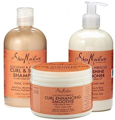 Shea Moisture Coconut And Hibiscus Combination Pack - 13 Oz. Curl & Shine Shampoo 13 Oz. Curl & Shine Conditioner & 12 Oz. Curl Enhancing Smoothie(384.46 ml)
Shea Moisture Coconut And Hibiscus Combination Pack - 13 Oz. Curl & Shine Shampoo 13 Oz. Curl & Shine Conditioner & 12 Oz. Curl Enhancing Smoothie(384.46 ml)