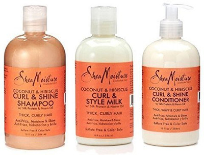 Shea Moisture Coconut & Hibiscus Curl & Shine Combination Set - Includes 13 Oz. Shampoo 13 Oz. Conditioner & 8 Oz. Curl & Style Milk(384.46 ml)
Shea Moisture Coconut & Hibiscus Curl & Shine Combination Set - Includes 13 Oz. Shampoo 13 Oz. Conditioner & 8 Oz. Curl & Style Milk(384.46 ml)