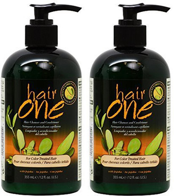 Hair One Cleanser And Conditioner For Color Treated With Jojoba 355Ml 12Oz Pack Of 2(354.88 ml)
Hair One Cleanser And Conditioner For Color Treated With Jojoba 355Ml 12Oz Pack Of 2(354.88 ml)