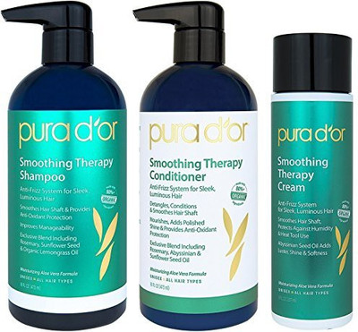 Pura D'or Smoothing Therapy Anti-Frizz System Shampoo Conditioner & Styling Cream Straightens Dull(236 ml)
Pura D'or Smoothing Therapy Anti-Frizz System Shampoo Conditioner & Styling Cream Straightens Dull(236 ml)