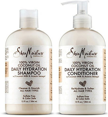 Shea Moisture 100% Virgin Coconut Oil Daily Hydration Shampoo & Conditioner | 13 Fl. Oz. Each(384 ml)
Shea Moisture 100% Virgin Coconut Oil Daily Hydration Shampoo & Conditioner | 13 Fl. Oz. Each(384 ml)