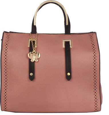 Butterflies Hand-held Bag(Pink, Black), Black;pink