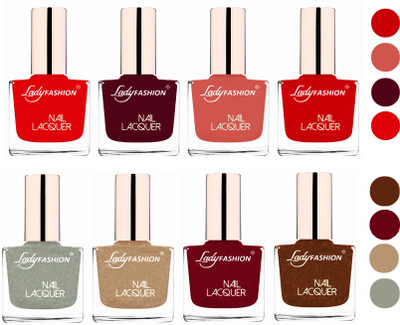 Lady Fashion Ultra HI-Shine Quick Dry Nail Polish Combo Bright Red,Maroon,Nude,Juicy Red,Grey,Beach Nude,Pink,Copper(Pack of 8)
Lady Fashion Ultra HI-Shine Quick Dry Nail Polish Combo Bright Red,Maroon,Nude,Juicy Red,Grey,Beach Nude,Pink,Copper(Pack of 8)