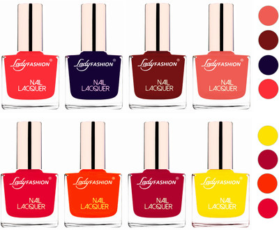 Lady Fashion Ultra HI-Shine Quick Dry Nail Polish Combo Coffee,Light Orange,Baby Pink,Blue,Sweet Red,Juicy Orange,Pink,Yellow(Pack of 8)
Lady Fashion Ultra HI-Shine Quick Dry Nail Polish Combo Coffee,Light Orange,Baby Pink,Blue,Sweet Red,Juicy Orange,Pink,Yellow(Pack of 8)