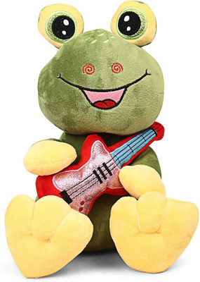 My Baby Excels Cute Frog Plush with Guitar 27 cm - 27 cm(Green)