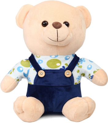My Baby Excels Cute Bear Plush with Blue Dungaree 30 cm - 30 cm(Blue)