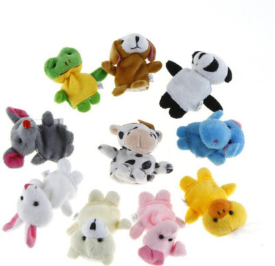 Toyshine Animal Finger Puppet, Multi Color. Pack of 10 Finger Puppets(Pack of 1)