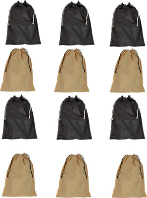 CARE N CARRY Shoe Pouch(Black, Beige), Beige;black