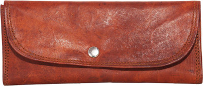 The Rajasthali Women Brown Genuine Leather Wallet(4 Card Slots)