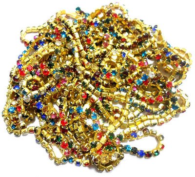 GOELX Stone Chain All Super Bright Gliterring Different Colors for Jewelry Making/Crafts - Multicolor
GOELX Stone Chain All Super Bright Gliterring Different Colors for Jewelry Making/Crafts - Multicolor