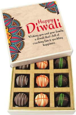 Chocholik Diwali Gifts -Wishing You And Your Family A Diwali That's Full Of Cracking Fun - Dark, Milk, White Chocolate Truffles - 9pc Truffles(135 g)
Chocholik Diwali Gifts -Wishing You And Your Family A Diwali That's Full Of Cracking Fun - Dark, Milk, White Chocolate Truffles - 9pc Truffles(135 g)