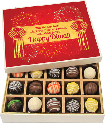 Chocholik Diwali Gifts -May The Happiness, Which This Deepavli Season - Dark, Milk, White Chocolate Truffles - 20pc Truffles(300 g)
Chocholik Diwali Gifts -May The Happiness, Which This Deepavli Season - Dark, Milk, White Chocolate Truffles - 20pc Truffles(300 g)