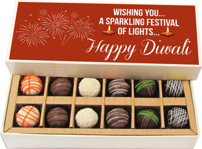 Chocholik Diwali Gifts -A Sparkling Festival Of Lights - Dark, Milk, White Chocolate Truffles - 12pc Truffles(180 g)
Chocholik Diwali Gifts -A Sparkling Festival Of Lights - Dark, Milk, White Chocolate Truffles - 12pc Truffles(180 g)