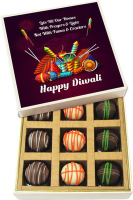 Chocholik Diwali Sweets - May This Diwali Be As Bright As Ever - White, Dark, Milk Chocolate Truffles - 9pc Truffles(135 g)
Chocholik Diwali Sweets - May This Diwali Be As Bright As Ever - White, Dark, Milk Chocolate Truffles - 9pc Truffles(135 g)