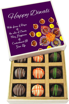 Chocholik Diwali Gifts - With Gleam Of Diyas & The Echo Of Chants - White, Dark, Milk Chocolate Truffles - 9pc Truffles(135 g)
Chocholik Diwali Gifts - With Gleam Of Diyas & The Echo Of Chants - White, Dark, Milk Chocolate Truffles - 9pc Truffles(135 g)