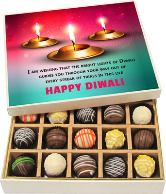 Chocholik Diwali Sweets - May Your Friends Respect You , Your Troubles Neglect You - White, Dark, Milk Chocolate Truffles - 20pc Truffles(300 g)
Chocholik Diwali Sweets - May Your Friends Respect You , Your Troubles Neglect You - White, Dark, Milk Chocolate Truffles - 20pc Truffles(300 g)