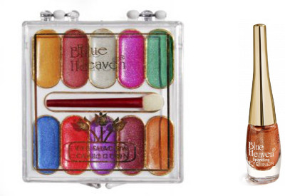 Blue Heaven cream eyeshadow 10 in 1 with Sparkeling Eyeliner 03(Set of 2)