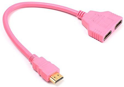 Microware 1 in 2 Out HDMI Male to Dual Female Splitter Converter Adapter A/V Cable 1080p (Pink) HDMI Cable(Compatible with Mobile, Laptop, Tablet, Mp3, Gaming Device, Pink)
Microware 1 in 2 Out HDMI Male to Dual Female Splitter Converter Adapter A/V Cable 1080p (Pink) HDMI Cable(Compatible with Mobile, Laptop, Tablet, Mp3, Gaming Device, Pink)