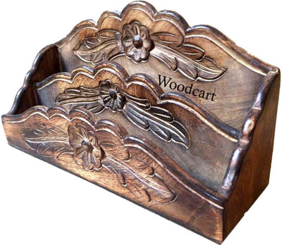 WoodCart 3 Compartments Wooden H@ndmade Wooden Letter Rack Desk Organizer Stand - Magazine Rack Holder for Home Office 3 Self with Antique Finish 12 inch(Old Brown)
WoodCart 3 Compartments Wooden H@ndmade Wooden Letter Rack Desk Organizer Stand - Magazine Rack Holder for Home Office 3 Self with Antique Finish 12 inch(Old Brown)