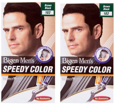 Bigen Men's Speedy Hair Colour ( 40g + 40g Each ) | Combo Pack / Set Of 2 Ammonia Free Long Lasting Hair Color(B102 - Brown Black)
Bigen Men's Speedy Hair Colour ( 40g + 40g Each ) | Combo Pack / Set Of 2 Ammonia Free Long Lasting Hair Color(B102 - Brown Black)