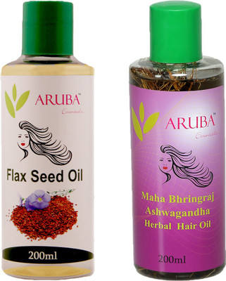 Aruba Essentials Maha Bhringraj - Ashwagandha Hair Oil & Flax Seed Cold Pressed Herbal Hair Oil (200 ml Each) Hair Oil(400 ml)
Aruba Essentials Maha Bhringraj - Ashwagandha Hair Oil & Flax Seed Cold Pressed Herbal Hair Oil (200 ml Each) Hair Oil(400 ml)