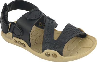 BUNNIES Boys Velcro Sports Sandals(Black