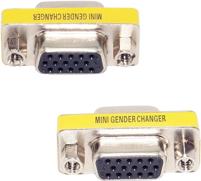LipiWorld (Pack-2) VGA Female(15 Pin) to Female(15Pin) Mini Gender Changer Convertor Adapter USB Adapter(Silver)
LipiWorld (Pack-2) VGA Female(15 Pin) to Female(15Pin) Mini Gender Changer Convertor Adapter USB Adapter(Silver)
