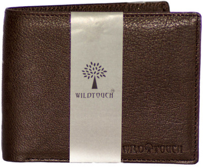 WildTouch Men Brown Genuine Leather Wallet(8 Card Slots)