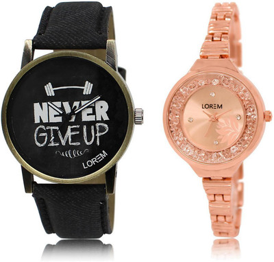 LOREM watch27-225 COMBO Rose Gold & Black Round Boy's & Girl's Metal Bracelet & Leather Watch - For Men & Women
LOREM watch27-225 COMBO Rose Gold & Black Round Boy's & Girl's Metal Bracelet & Leather Watch - For Men & Women