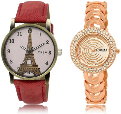 LOREM watch202-230 Designer Multicolor Round Girl's Metal Bracelet & Leather Watch - For Women
LOREM watch202-230 Designer Multicolor Round Girl's Metal Bracelet & Leather Watch - For Women