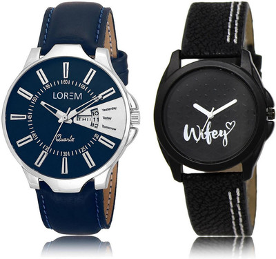 LOREM Watch-23-234 COMBO Black & Blue Round Boy's & Girl's Leather Watch - For Men & Women
LOREM Watch-23-234 COMBO Black & Blue Round Boy's & Girl's Leather Watch - For Men & Women