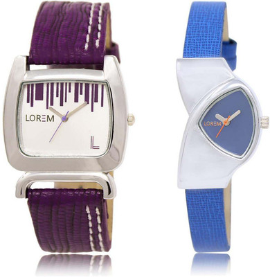 LOREM Watch-207-208 Designer Blue & White Triangle & Square Girl's Leather Watch - For Women
LOREM Watch-207-208 Designer Blue & White Triangle & Square Girl's Leather Watch - For Women
