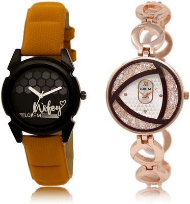 LOREM FZ-235-238 COMBO Silver & Black Round Girl's Metal Bracelet & Leather Watch - For Women
LOREM FZ-235-238 COMBO Silver & Black Round Girl's Metal Bracelet & Leather Watch - For Women