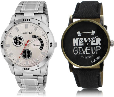 LOREM FZ-27-101 COMBO Black & Silver Round Boy's Leather & Metal Bracelet Watch - For Men
LOREM FZ-27-101 COMBO Black & Silver Round Boy's Leather & Metal Bracelet Watch - For Men
