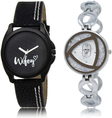 LOREM watch234-240 Attractive Silver & Black Round Girl's Metal Bracelet & Leather Watch - For Women
LOREM watch234-240 Attractive Silver & Black Round Girl's Metal Bracelet & Leather Watch - For Women